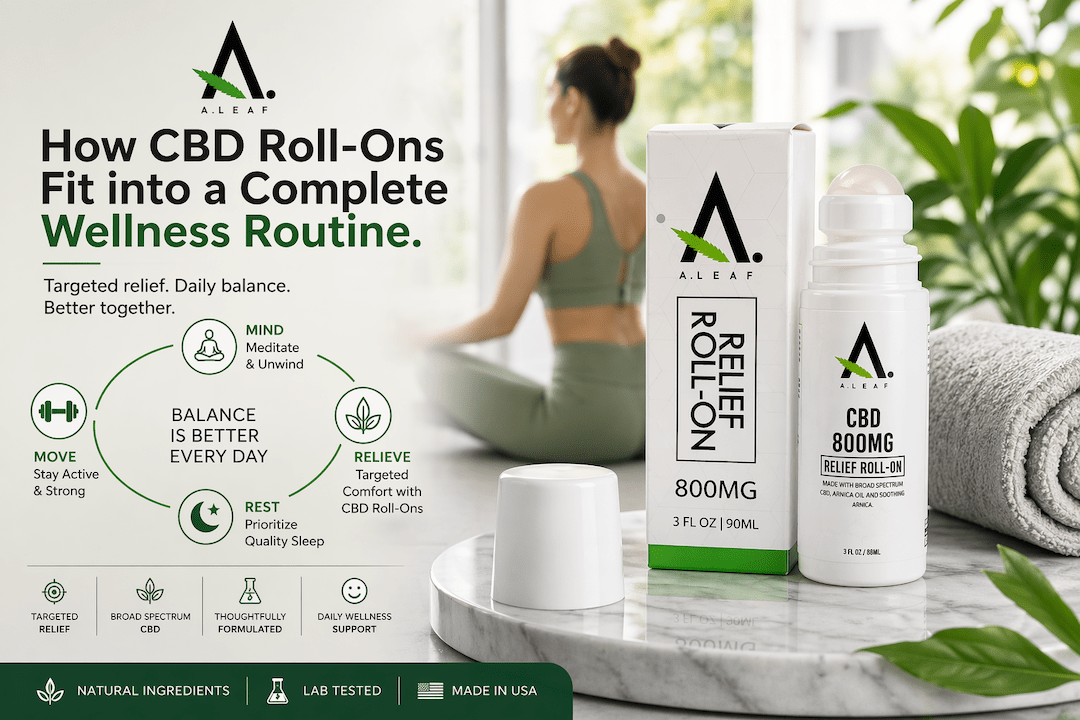 How CBD Roll-Ons Fit into a Complete Wellness Routine - A.Leaf - Prevention. Performance. Recovery.