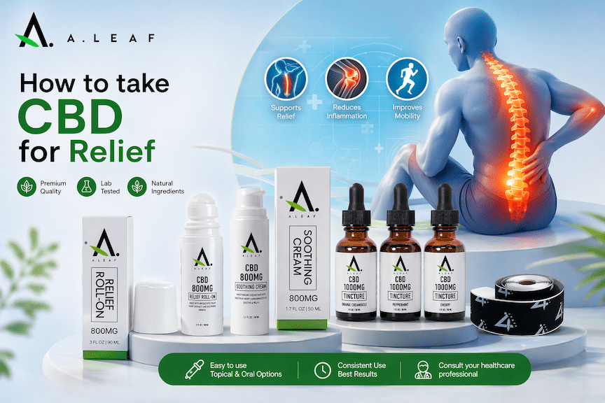 How to Take CBD for Relief - A.Leaf - Prevention. Performance. Recovery.