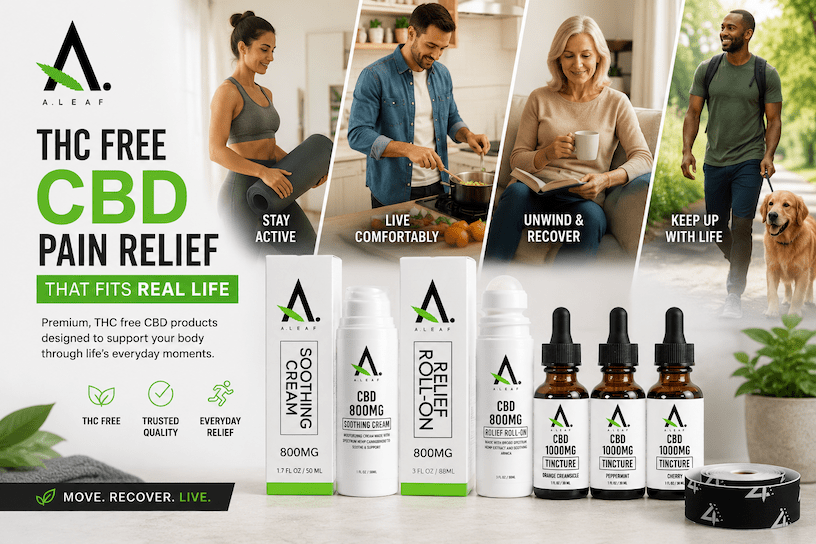THC Free CBD Pain Relief That Fits Real Life - A.Leaf - Prevention. Performance. Recovery.
